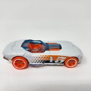 Hot Wheels 2013 White Orange Convertible Die-Cast Car RRRoadster Mattel